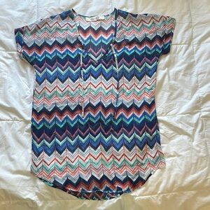 Chevron Patterned Women's Beach/Swimsuit Coverup Size M